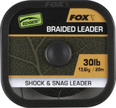 Fox Edges Naturals Braided Leader - 20m - Snag & shock leader - dé KarperCentrale